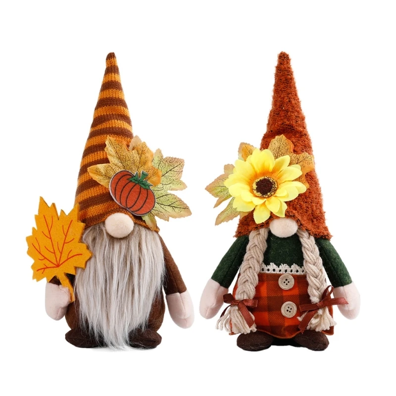 

Fall Gnomes Pumpkin Swedish Nisse Tomtes Plush Ornaments for Thanksgiving Day Decorations Home Holiday Gift