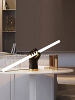 nordic modern minimalist creative personality handshake sculpture table lamp bedroom bedside fist hand long wall lighting