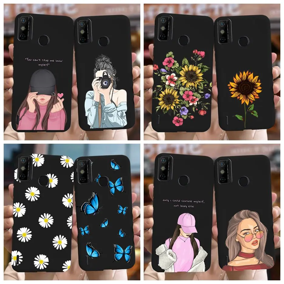 Для Tecno Spark GO 2020 чехол KE5S Pretty Girl стильные цветы Мягкий силиконовый чехол для Tecno Spark 6 Go KE5j KE5k задняя крышка