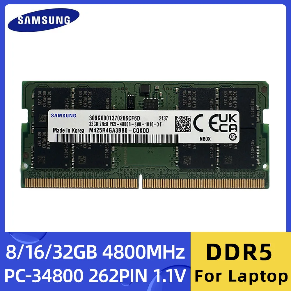 

Samsung оперативная память DDR5 8 ГБ 16 ГБ 32 ГБ 4800 МГц
