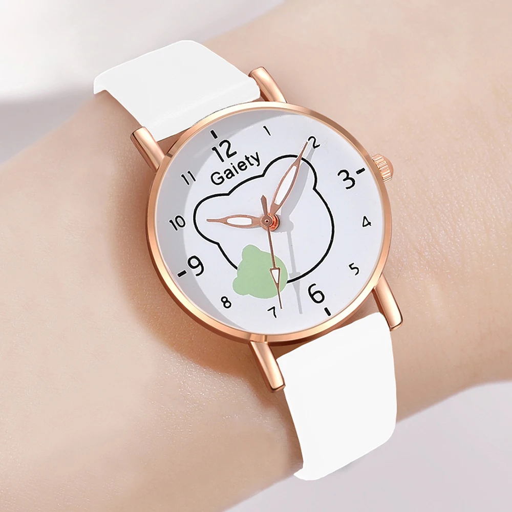 5 шт./комплект женские кварцевые часы с ремешком из ПУ кожи