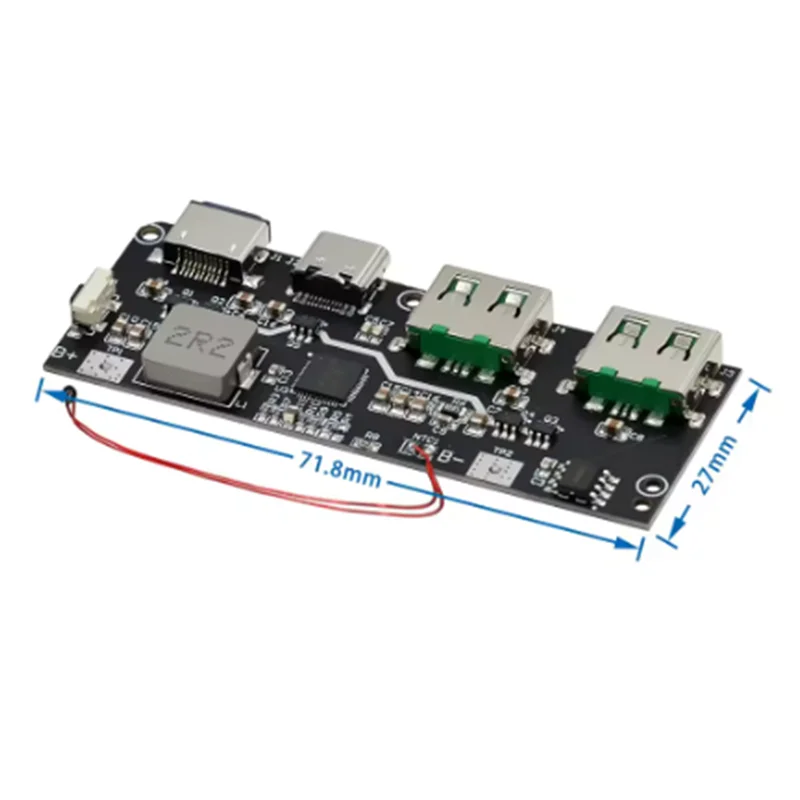 QC4.0 QC3.0 LED Dual USB 5 В 4 А 22 Вт Micro/Type-C Мобильный внешний аккумулятор 18650 Модуль зарядки