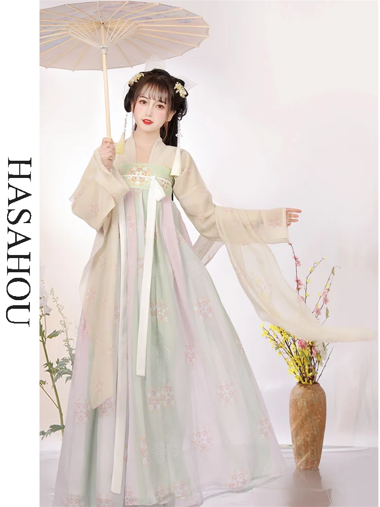 

Ancient Fairy Hanfu Cosplay Chinese Traditional Dress Original Tang Dynasty Princess Improved Hanbok Costume Thin Style Suit