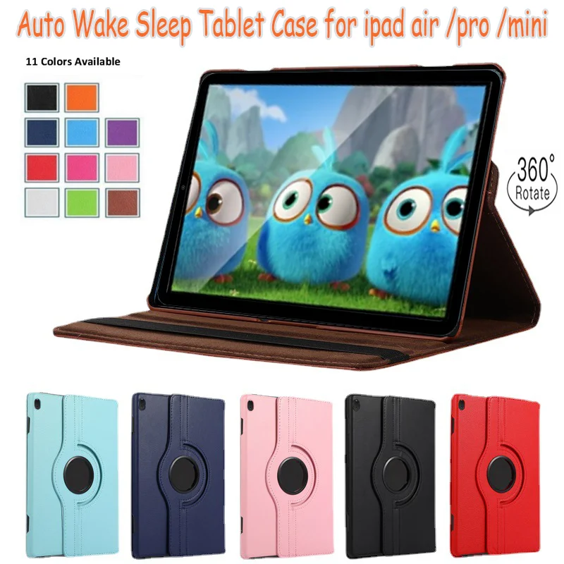 

IPad Air 5 4 3 Tablet Case 360 Degree Rotation PU Leather Stand Cover IPad Pro 11 7 8 9th 10.2 Mini 2/3/4/5/6 Protective Fundas