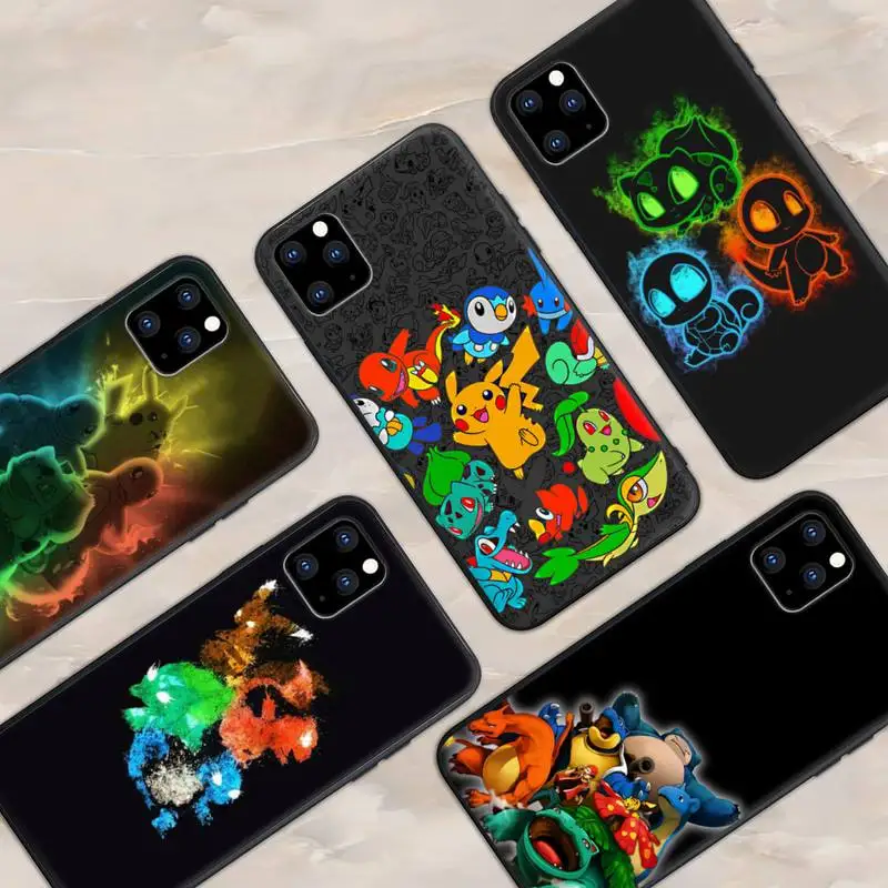 

Cute Anime Pokemones Phone Case for iphone 12 13 Mini SE 2020 5 5S 6 6S Plus 7 8 Plus X XR XS 11 Pro Max Fundas Coque cover