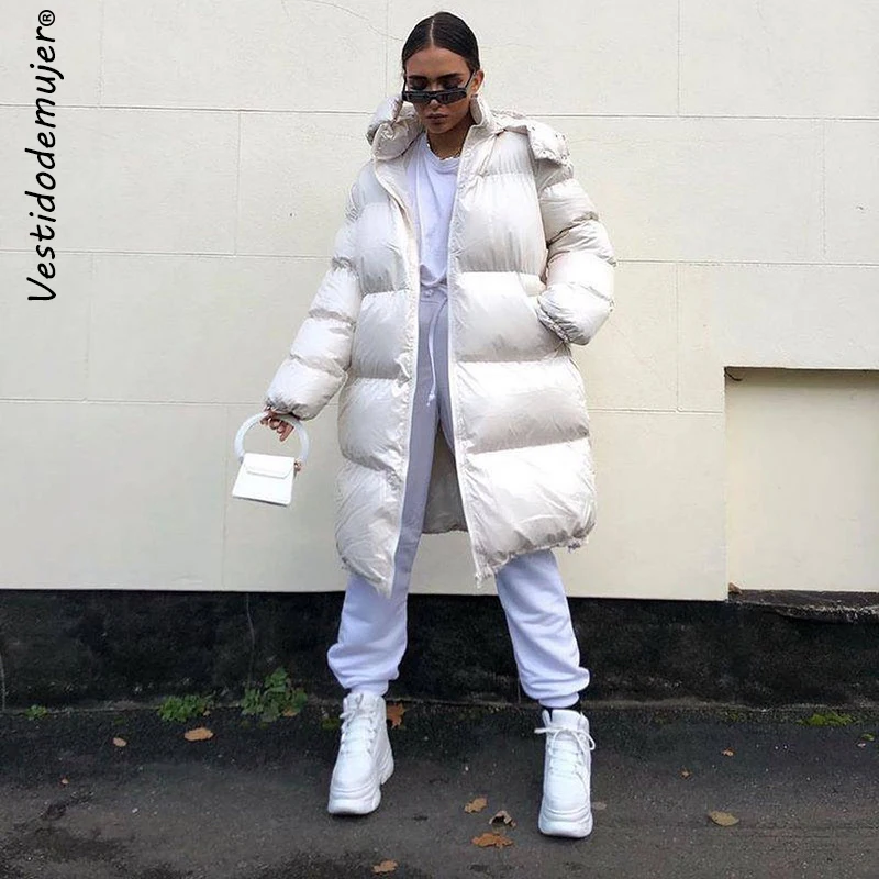 

Зеленая Женская парка с капюшоном, Повседневная однотонная свободная зимняя куртка, Женская 2022 Толстая теплая Модная хлопковая куртка на м...