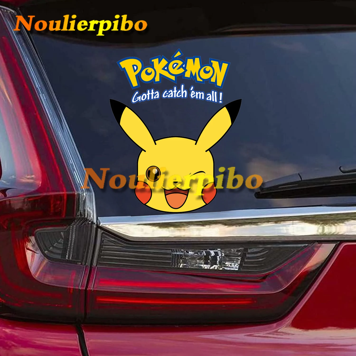 Красивая аниме-наклейка на автомобиль Pokemon с принтом в стиле Пикачу ПВХ украшение