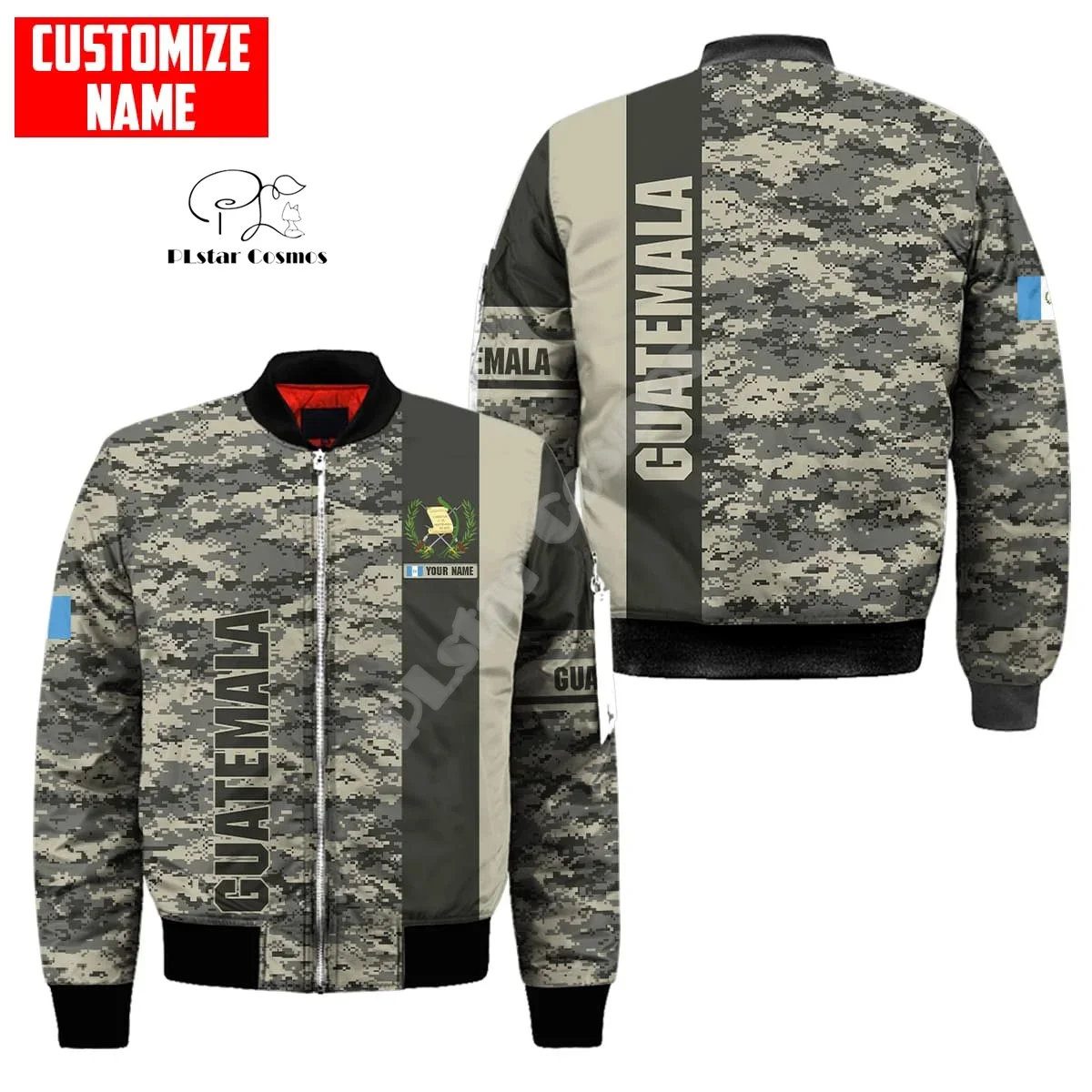 Новинка модное винтажное камуфляжное зимнее теплое пальто с названием страны