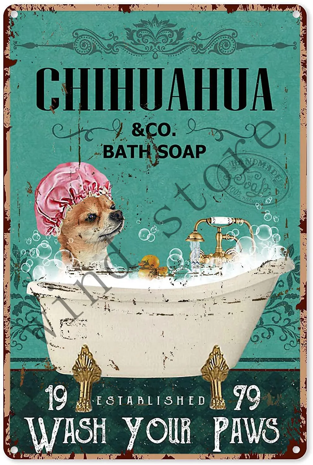 

Bath Soap Bathroom Funny cat dog pet Metal Tin Signs Vintage Bathroom Toilet Bar Cafe Wall Decoration Retro Toilet Room Sign