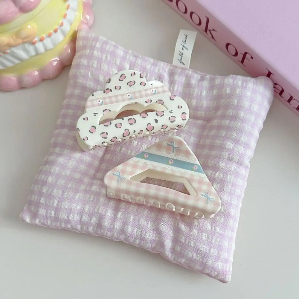 Темперамент корейский стиль решетчатая заколка для волос в виде краба цветок