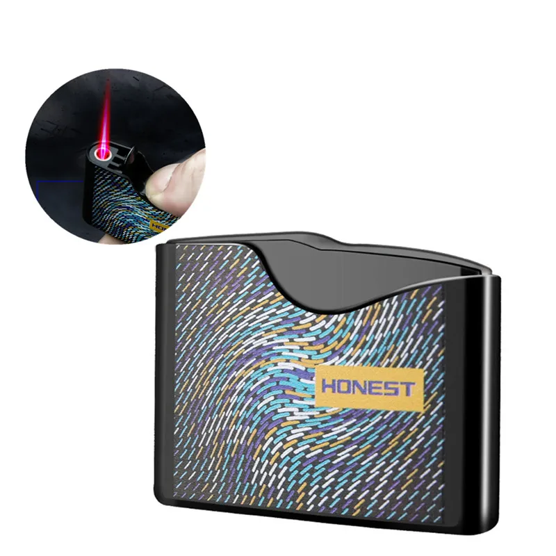 

Baicheng'S New Butane Torch Metal Lighter Red Flame Windproof Fashion Personality High-Quality Encendedor Cigarette Accessories
