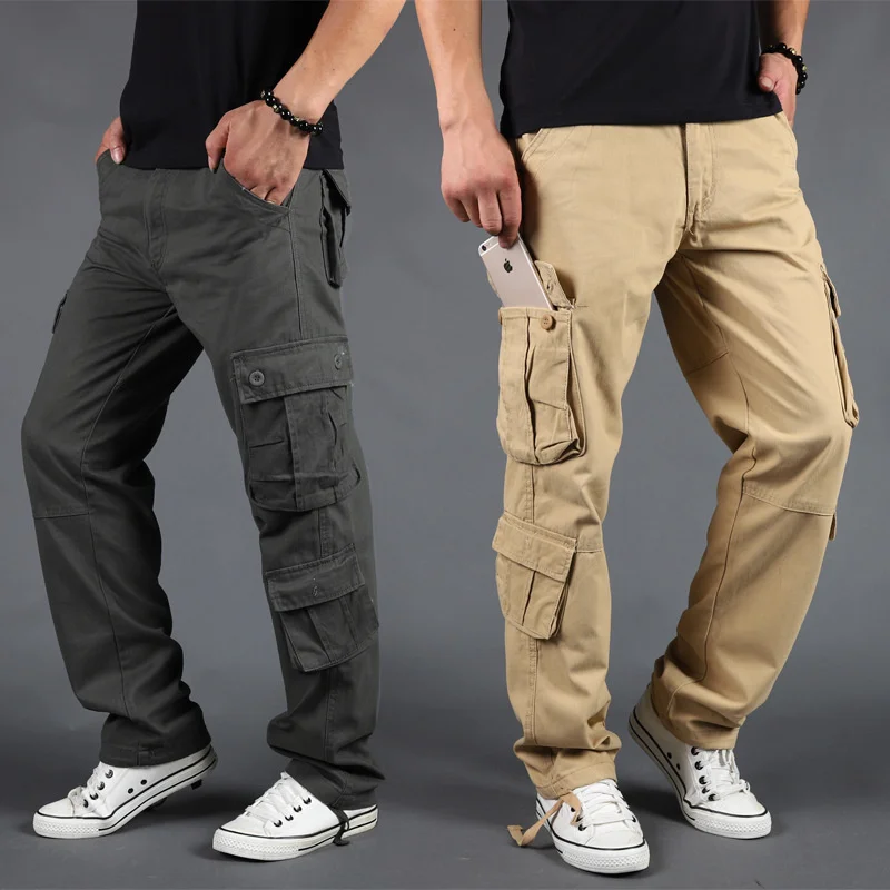 

Military Style Casual Slim Trousers Men Classical Cargo Pants Multipockets Camping Hiking Climbing Trekking Pantalon Tactico
