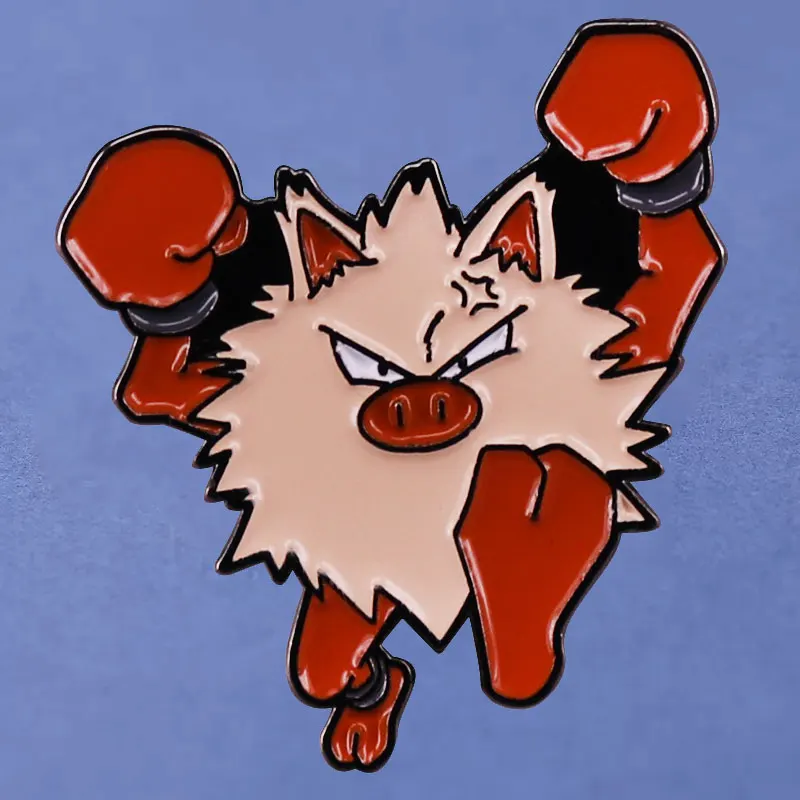 

Жесткие эмалированные булавки Pokemon Primeape, коллекционная кавайная обезьяна, металлический рюкзак, шляпа, сумка, воротник, лацкан, значок