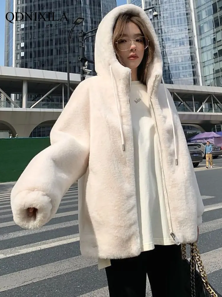 Winter Coat for Women 2022 New Outerwear Faux Fur Coat Extra Thick Warmth Jacket Women Fashion Stylish Loose Top Fur Jacket