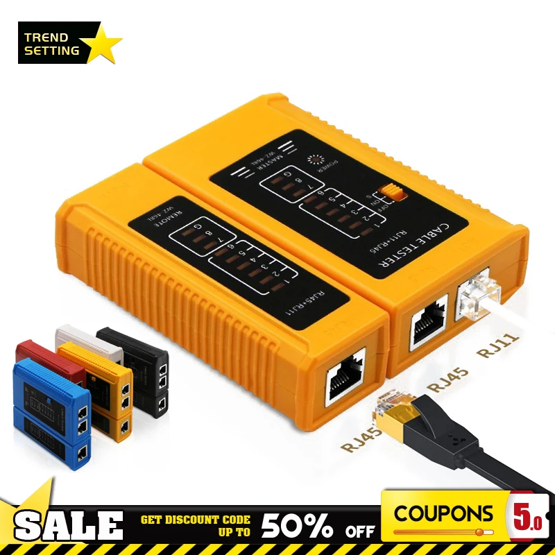 

Realmote RJ45 RJ11 Кабельный тестер