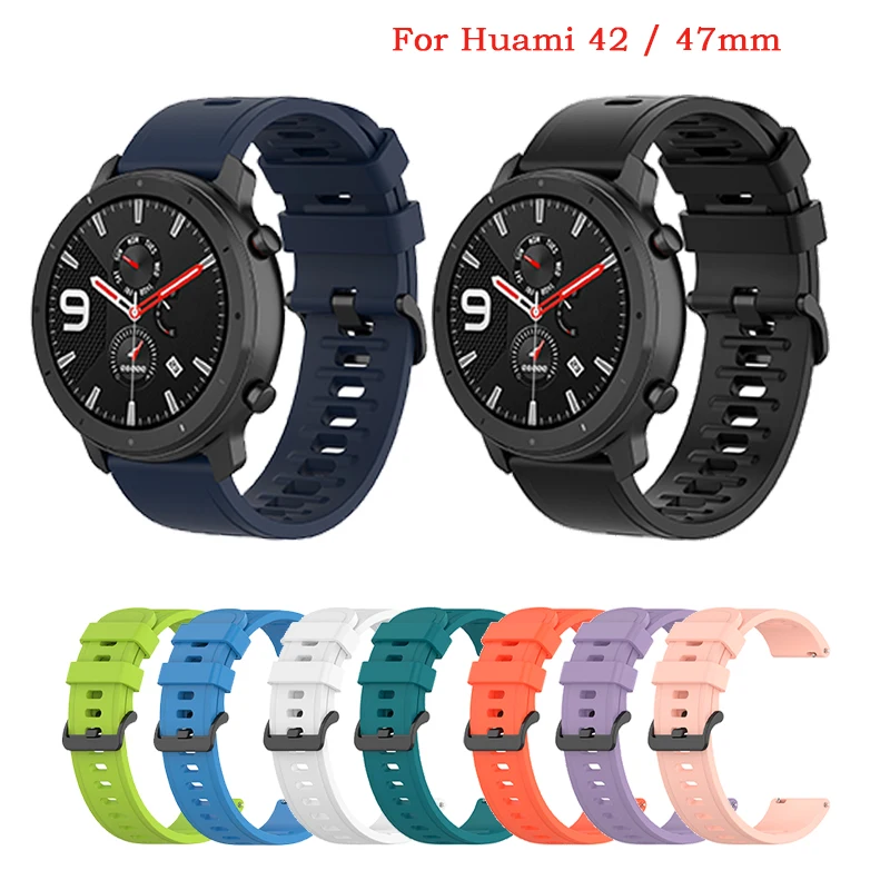 

20/22mm Straps For Huami Amazfit GTR 42 47mm Silicon Band For Amazfit GTS 2e Straps Amazfit Pace Replacement Bracelet watchband
