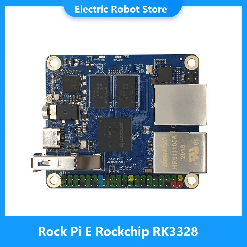 Rock Pi E Rockchip RK3328 1GB/512MB DDR3  SBC/Single Board Computer support Debian/Ubuntu/OpenWRT same as Nanopi R2S use for IOT