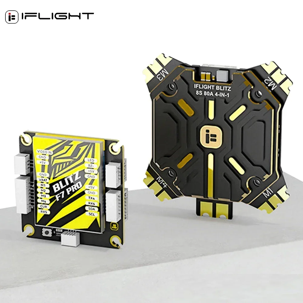 Контроллер полета IFLIGHT BLITZ F7 Pro 4-8S 512 МБ VTX/BLITZ E80 4-IN-1 G2 80A 2-8S DShot ESC для RC Racing Crossover Drone
