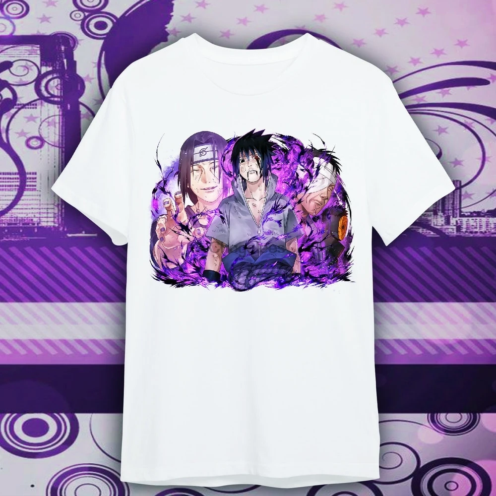 Рубашка унисекс с принтом Саске учихи аниме рубашка манга Аниме подарок |