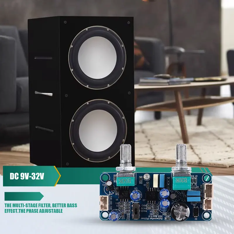 Фильтр нижних частот басовый сабвуфер предусилитель плата усилителя одиночный