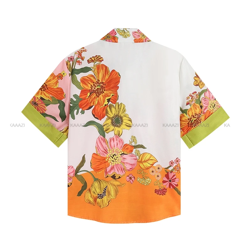 Повседневные женские модные брюки с цветочным принтом комплекты из 2 предметов