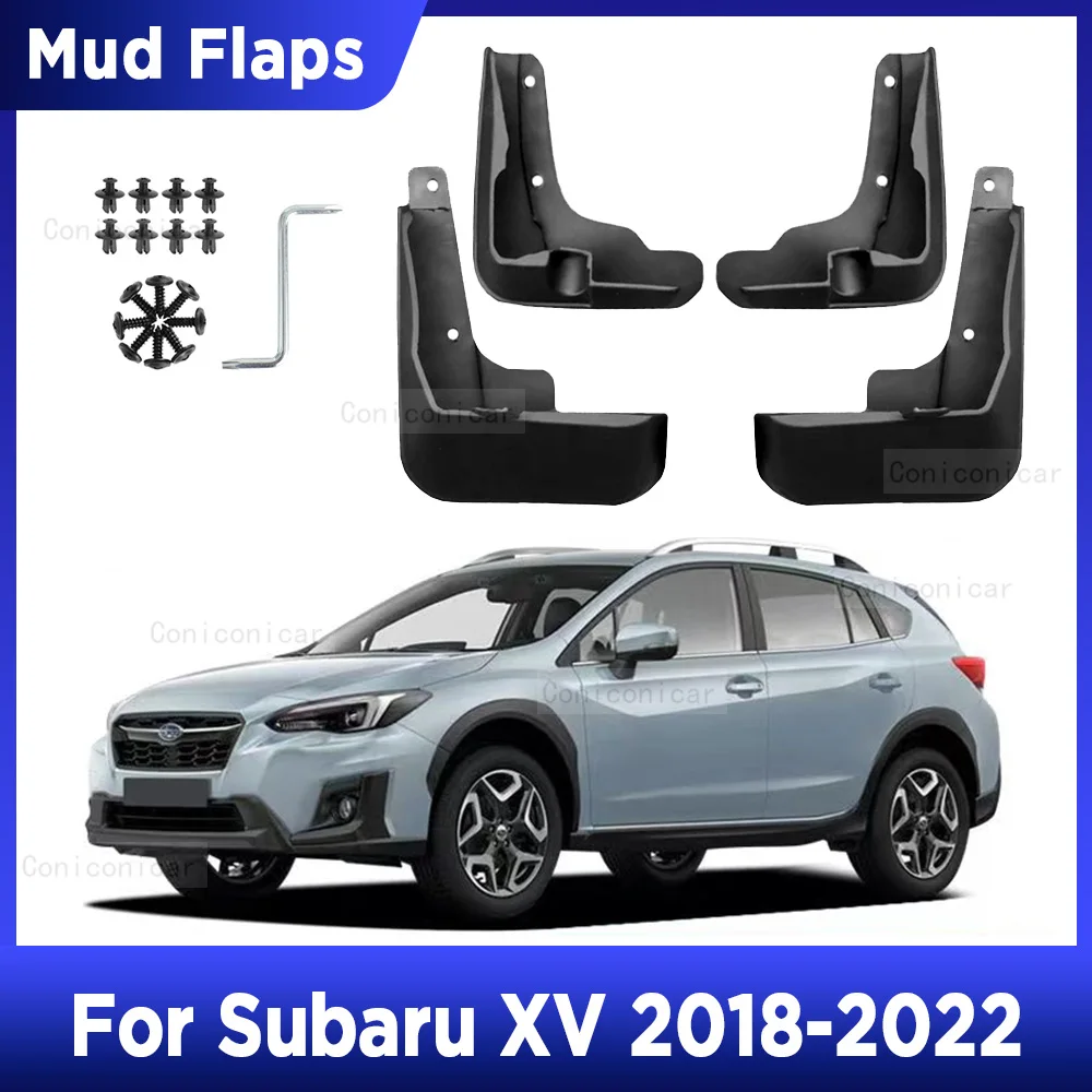 For Subaru XV 2020 2021 2018-2022 4PCS Mud Flaps Splash Guard Mudguards MudFlaps Front Rear Fender Auto Styline Car Accessories