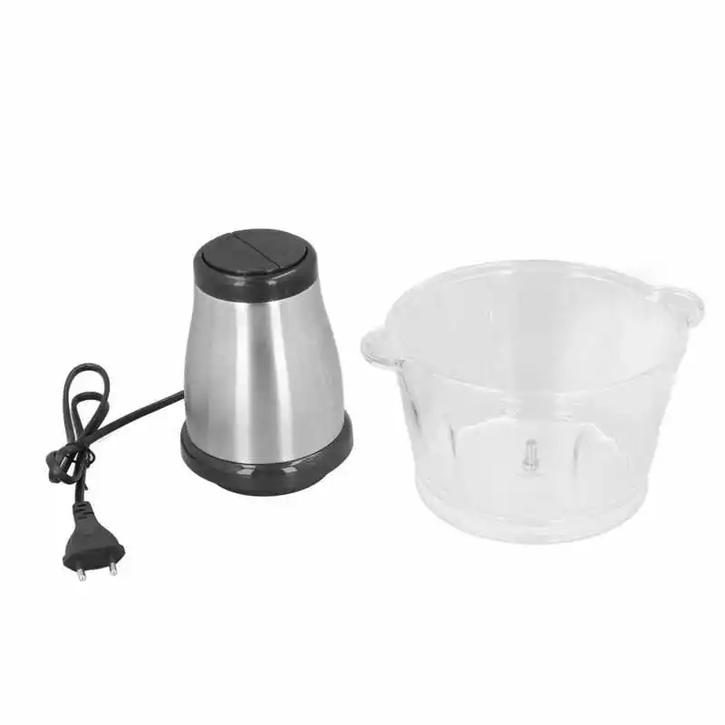 

Multifunctional Meat Chopper Electric Stainless Steel Food Grinder with 2L Glass Bowl EU Standard 220V