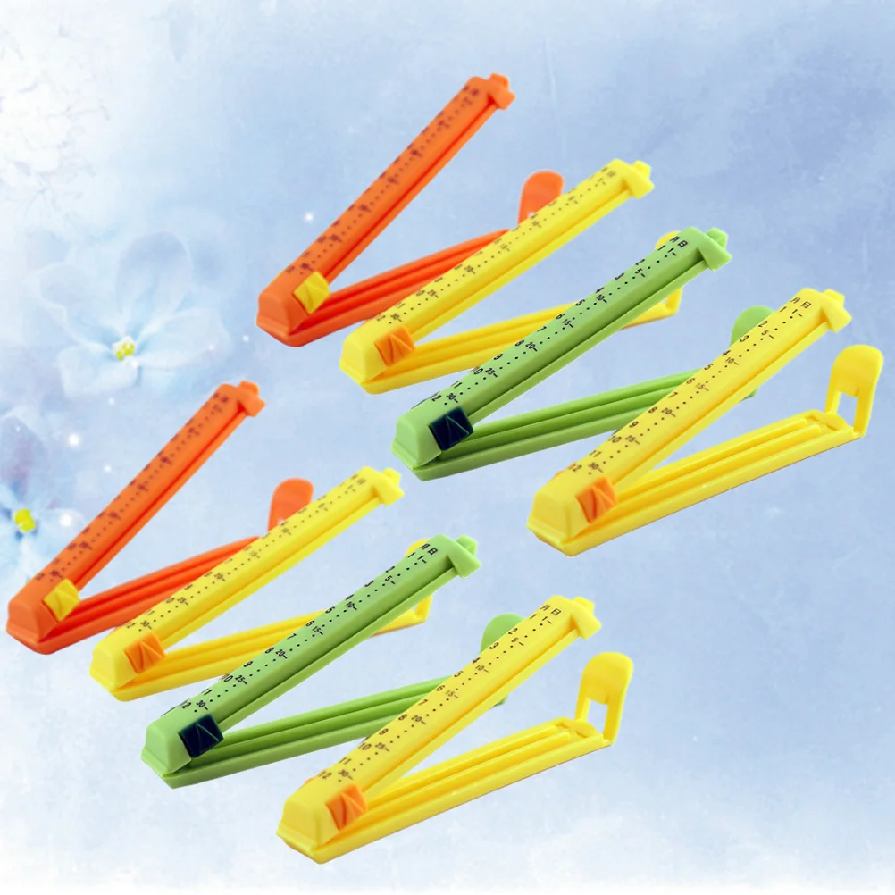 

8Pcs Portable New Kitchen Storage Snack Seal Clamp Bag Clips Kitchen Tool Home Close Clip)