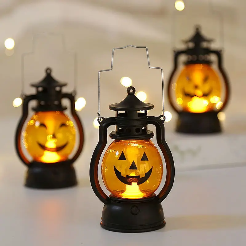 Halloween Decoration Pumpkin Lantern Halloween Pumpkin Light Halloween Led Handheld Lamp Halloween Holiday Party Ambient Lights