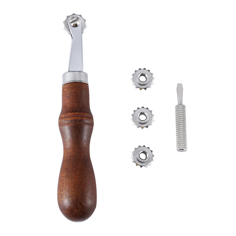 3/3 5/4/5 мм DIY кожаное ремесло над строчкой маркировочное колесо инструмент для