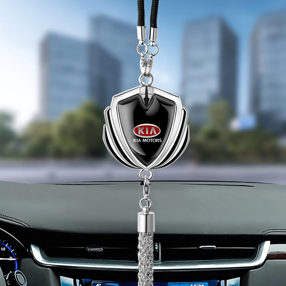 

Car Styling Pendant 3D Metal Badge Rearview Mirror Hanging Ornaments for Kia Sportage Ceed Rio Picanto Optima Forte Cerato Soul