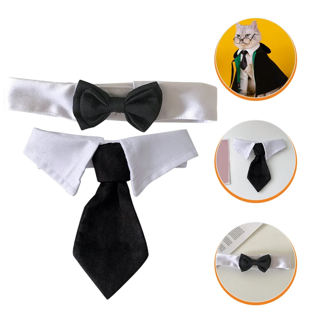 

2Pcs Necktie Necktie Collar Tie Tie Collar Cat Necktie Cat Neck Tie Tie Neck Tie