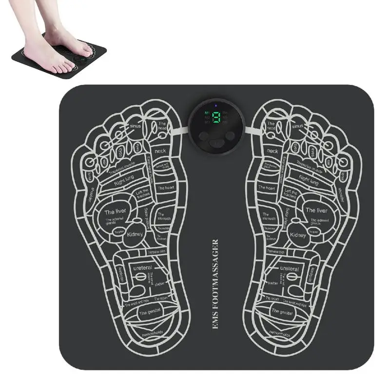 

Массажер для ног, коврик, 6 режимов, устройство для массажа стоп с 9-скоростной регулировкой, массажер для циркуляции ног