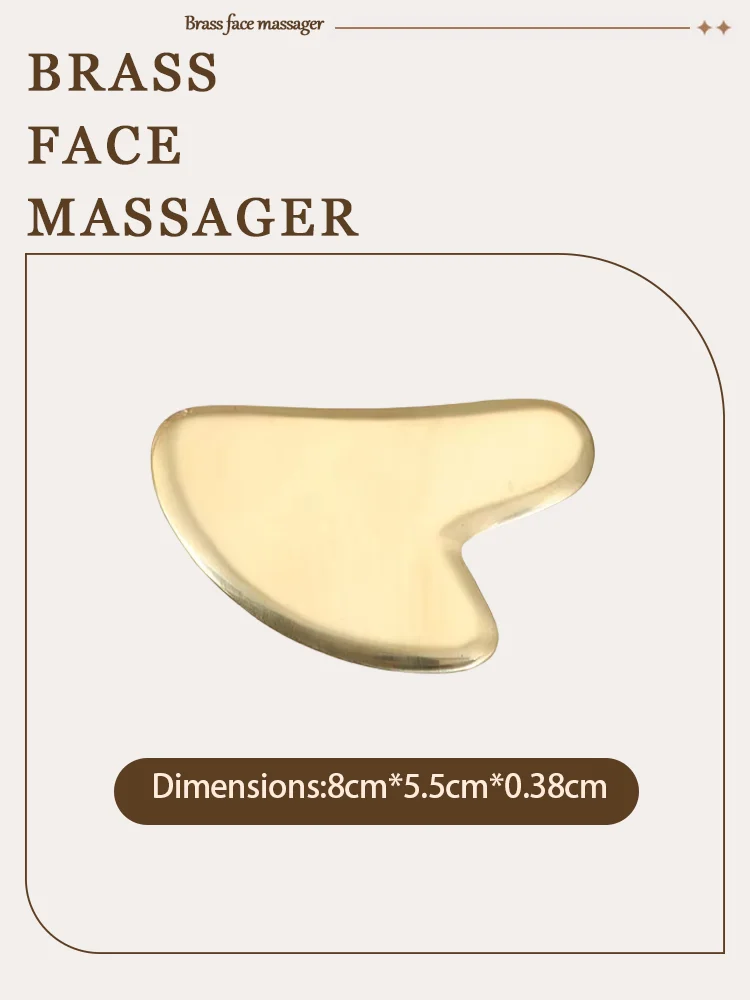 Бесплатный Пользовательский логотип гуаша инструмент для лица медный Массажа