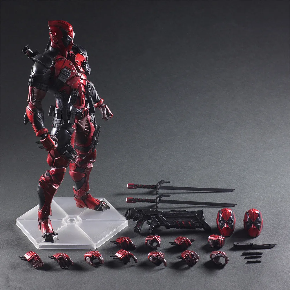 

Play Arts Deadpool Figure Super Hero Wade Winston Wilson BJD Action Figures Model Collectable Toys 26cm