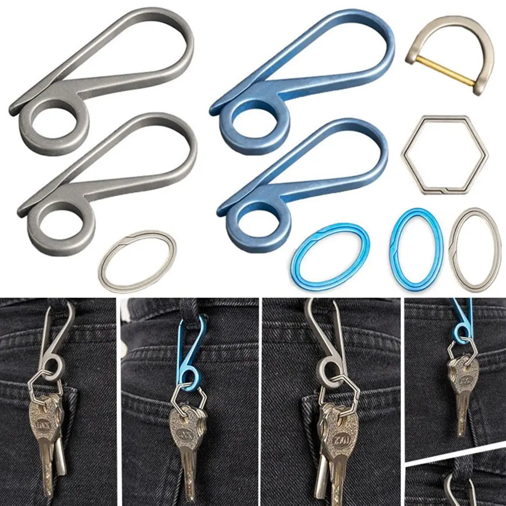 

Инструмент из титанового сплава Суперлегкий мужской брелок для автомобиля кольца брелок с пряжкой мужской креативный подарок