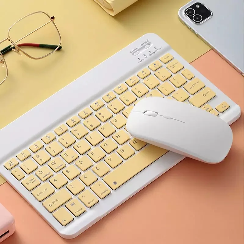 

Upgraded Computer Wireless Keyboard and Mouse 11 12.9 10.5 Teclado Bluetooth Keyboard and Wireless Mouse for Android IOS Windows