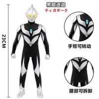 23cm large soft rubber ultraman tiga dark action figures model doll furnishing articles childrens assembly puppets toys