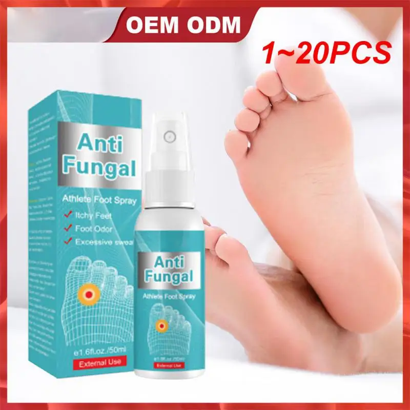 

1~20PCS Anti Fungal Athlete Feet Spray Sterilize Toe Paronychia Foot Paronychia Onychomycosis Anti Bacterial Foot Repair 50ML