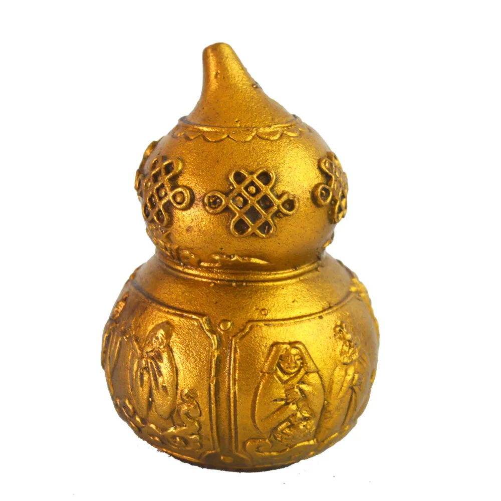 

Feng Shui Brass Wu Lou/ Hu Lu Gourd with Eight Immortals + Free Mxsabrina Red String Bracelet M5018