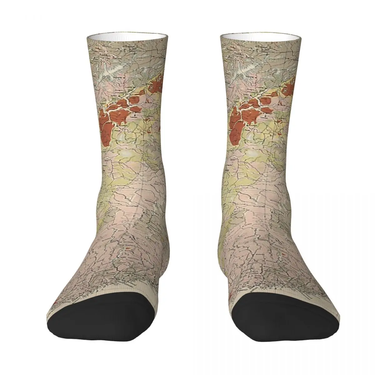 

All Seasons Crew Stockings Vintage Geological Map Of Norway (1878) Socks Harajuku Long Socks Accessories for Men Women Gifts