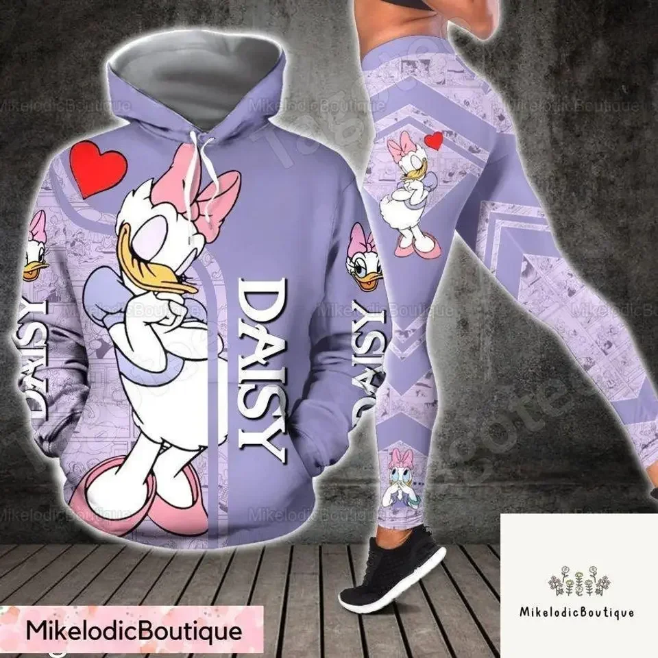 Женская толстовка с 3D капюшоном Disney Duck костюм Y2k штаны для йоги уткой спортивные