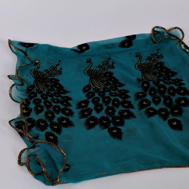 Шарф с цветочным принтом павлина шаль женский многоцветный шарф из пашмины