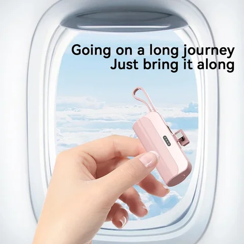 Портативный мини-банк питания VIVO 500000 мАч со встроенным кабелем, большая емкость, быстрая зарядка, внешний мобильный аккумулятор для iPhone Samsung