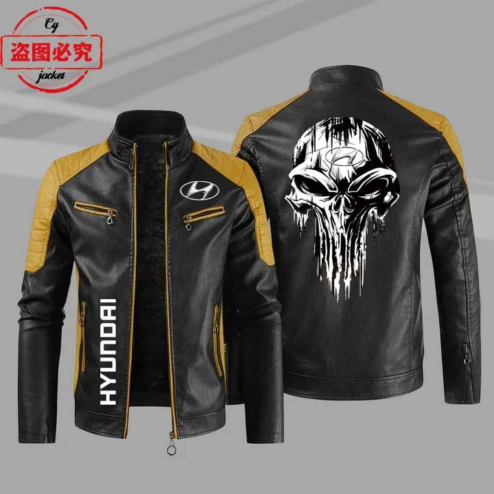 Мужская куртка из искусственной кожи р.M-XXL цвета в ассортименте