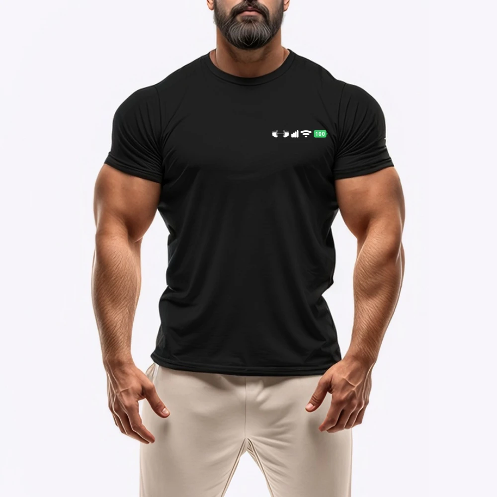 Мужская футболка с коротким рукавом для фитнеса бега спорта правильного трека