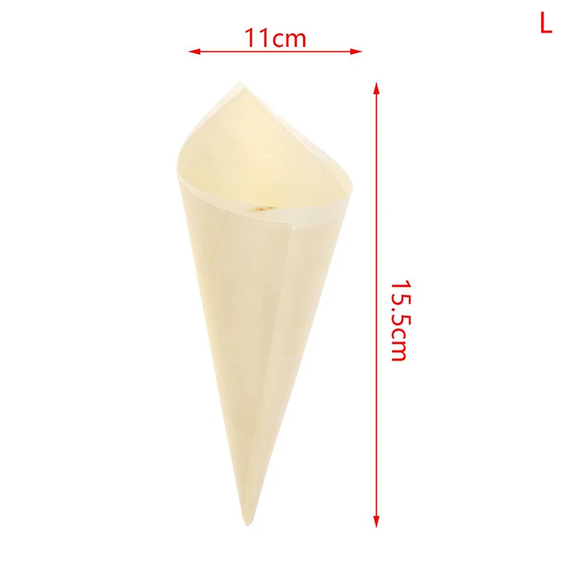 

Одноразовые деревянные конусы для закусок TPXCKz