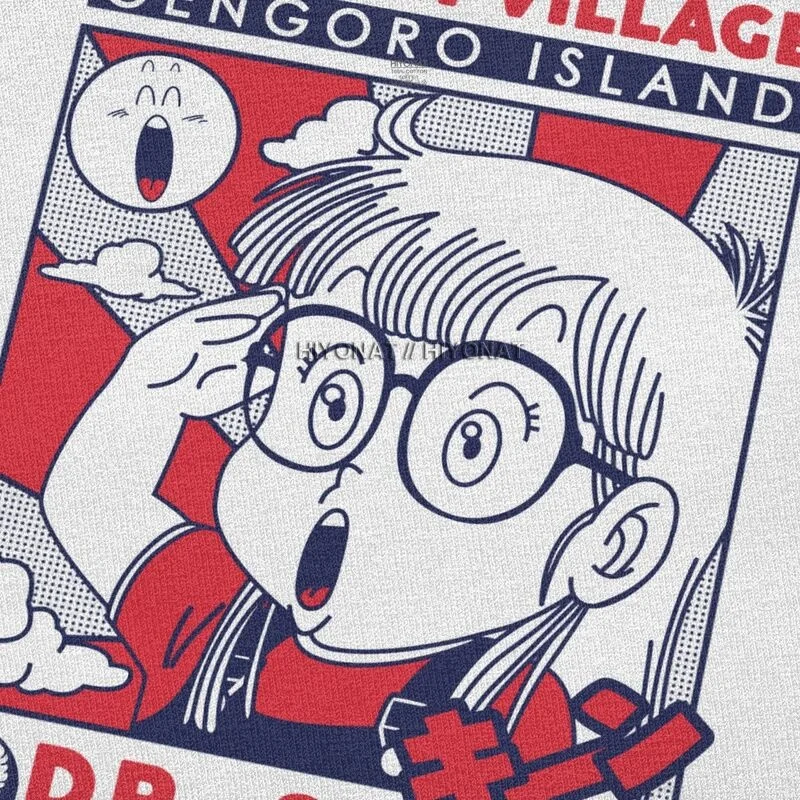 Классическая футболка Arale Dr.Slump Мужская с коротким рукавом из чистого хлопка для