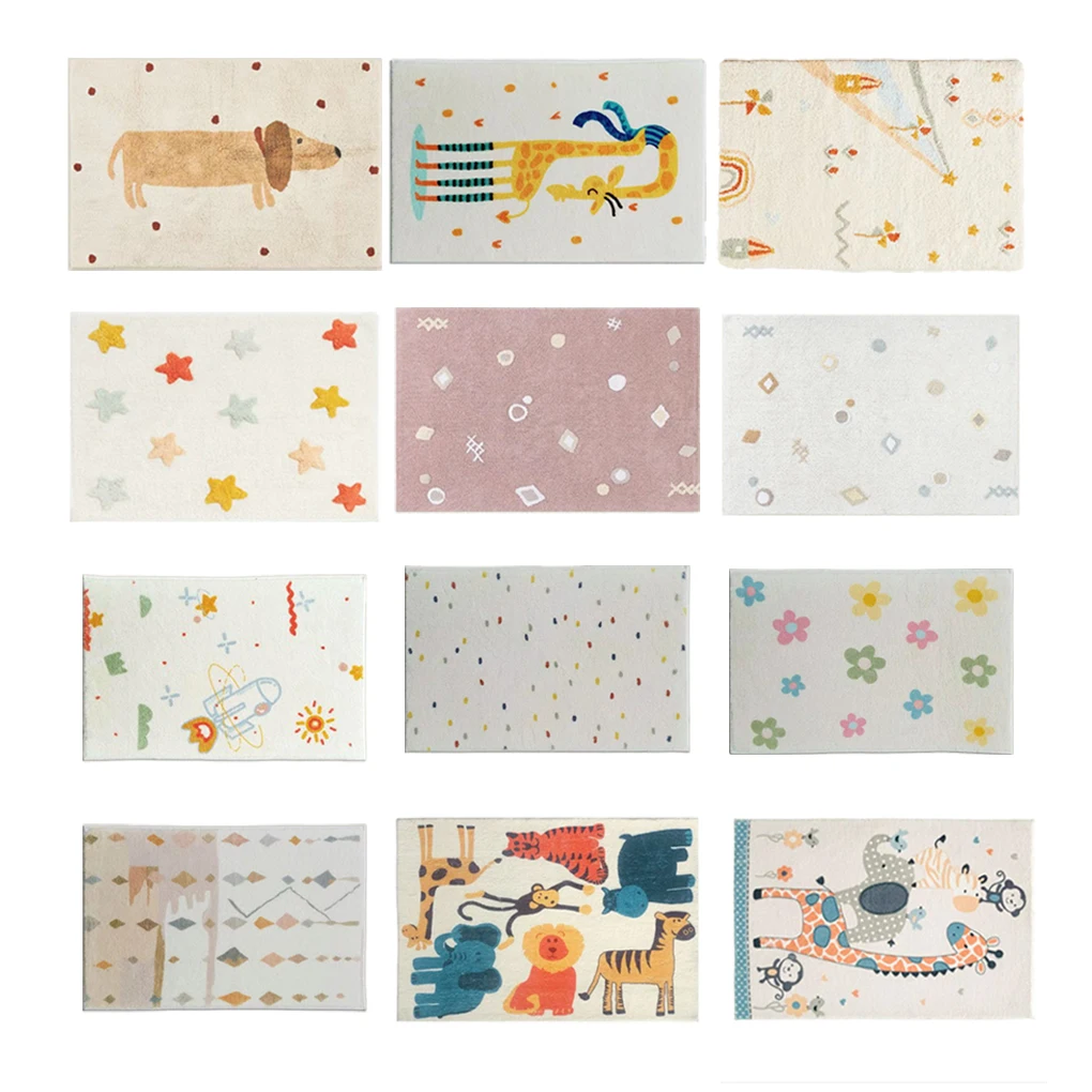 

Ковер Детский мягкий прикроватный для ползания, экологически чистый коврик, дышащий, тип 08>40*60 см