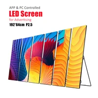 ultra thin app and pc control led display screen poster p2 5 192x64cm cloud management spliceable store decor advertising panel